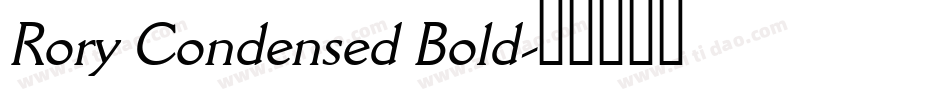 Rory Condensed Bold字体转换